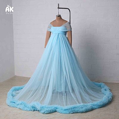 Nurture Gown - Deep Sky Blue - M-L