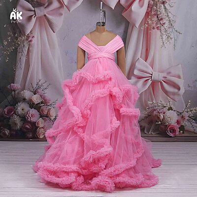 Pink Elsa Gown Maternity Theme Pink Elsa Gown Maternity Theme