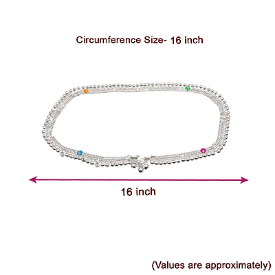 Silver Arunal Hip Chain for Kids - Handmade Style Silver Arunal Hip Chain for Kids - Handmade Style