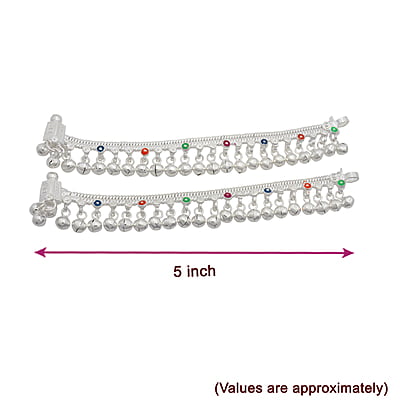 Silver Baby Anklet 5 inch