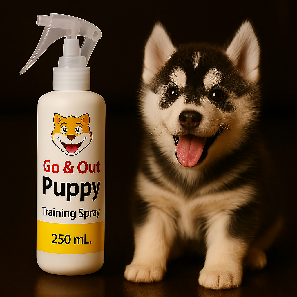 Go & Out Potty Training Spray – Behavior Training Aid for Puppies & Dogs (250ml)