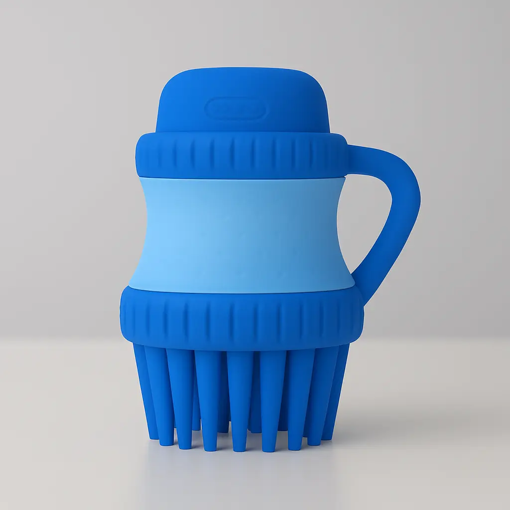 Silicon Pet Washing Scrub Brush with Built in Shampoo Reservoir