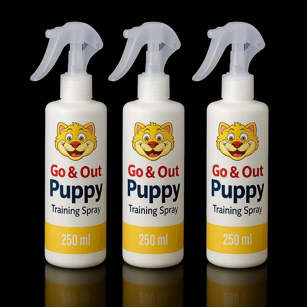 Go & Out Potty Training Spray – Behavior Training Aid for Puppies & Dogs (250ml)