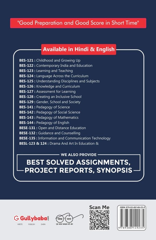 IGNOU BES-143 - Pedagogy of Mathematics, Latest Help Book Edition