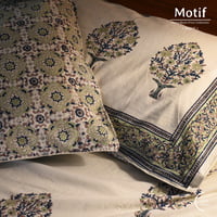 Motif Hand Block Print Cotton Bedsheet - Tree of life Motif Hand Block Print Cotton Bedsheet - Tree of life