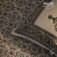 Motif Hand Block Print Cotton Bedsheet - Muted Paradise (60x90) Motif Hand Block Print Cotton Bedsheet - Muted Paradise (60x90)