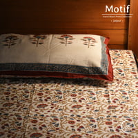 Motif Hand Block Print Cotton Bedsheet - Enchantment (60x90) Motif Hand Block Print Cotton Bedsheet - Enchantment (60x90)