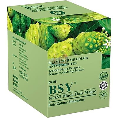 BSY Noni Black Hair Magic Hair Color Shampoo | Ammonia Free Hair Color Shampoo- 12ml BSY Noni Black Hair Magic Hair Color Shampoo | Ammonia Free Hair Color Shampoo- 12ml