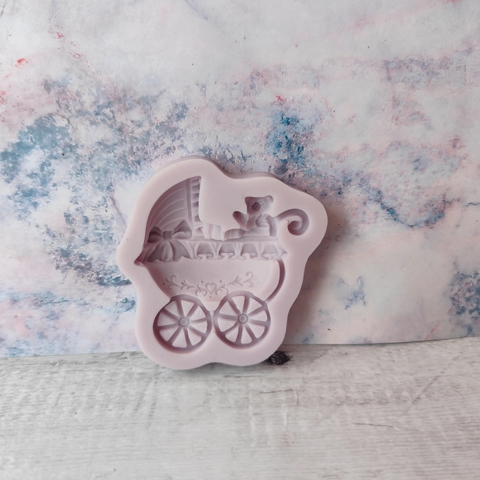 Baby Stroller/Cart Silicone Fondant Mould Baby Stroller/Cart Silicone Fondant Mould