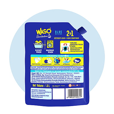 WASO | Scentsation Blue Desire Detergent Liquid 1.8L WASO | Scentsation Blue Desire Detergent Liquid 1.8L