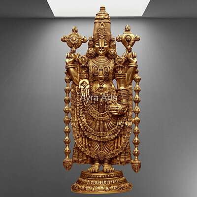 Brass Tirupati Balaji Venkateswara Idol - 46 Inch Height