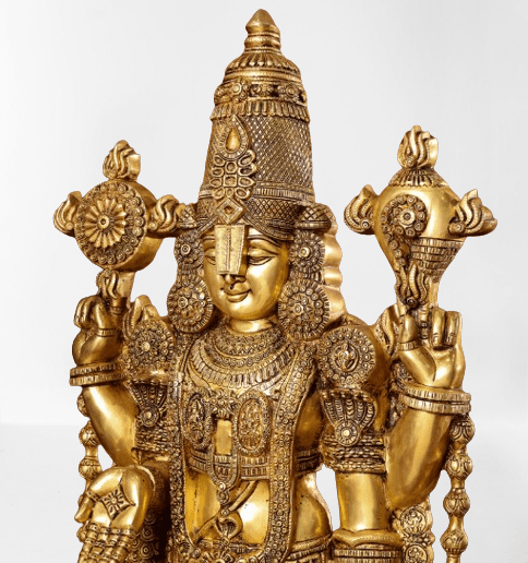 Brass Tirupati Balaji Venkateswara Idol - 46 Inch Height Brass Tirupati Balaji Venkateswara Idol - 46 Inch Height