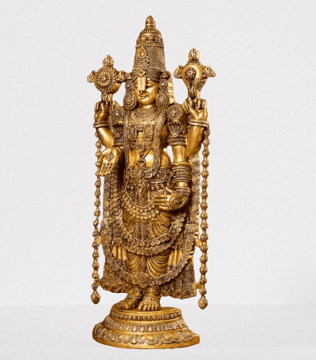 Brass Tirupati Balaji Venkateswara Idol - 46 Inch Height Brass Tirupati Balaji Venkateswara Idol - 46 Inch Height