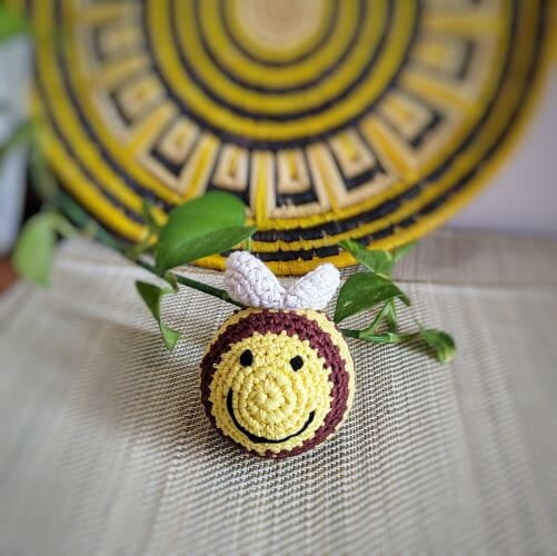Crochet Bee Rattle Ball