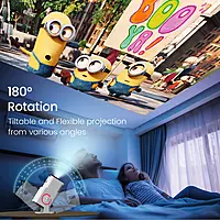 Portronics BEEM 470 MINI, 2000Lumens Bright 720P HD Smart LED Projector with all prime streaming apps and 3Watt Built In Speakers