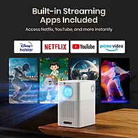 Portronics Beem 500 Smart LED Projector - 6700 Lumens Brightness, Wireless Connectivity, 1080P HD, Built-in Speaker, Compact & Portable Portronics Beem 500 Smart LED Projector - 6700 Lumens Brightness, Wireless Connectivity, 1080P HD, Built-in Speaker, Compact & Portable