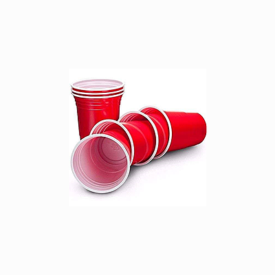 Beer Pong Glass | Red Drinking Cup | Drinking Glass for New Year Bachelor Anniversary Helloween Wedding Adults Parties and Games | Party Suppliers | 16 OZ | Set of 20pcs