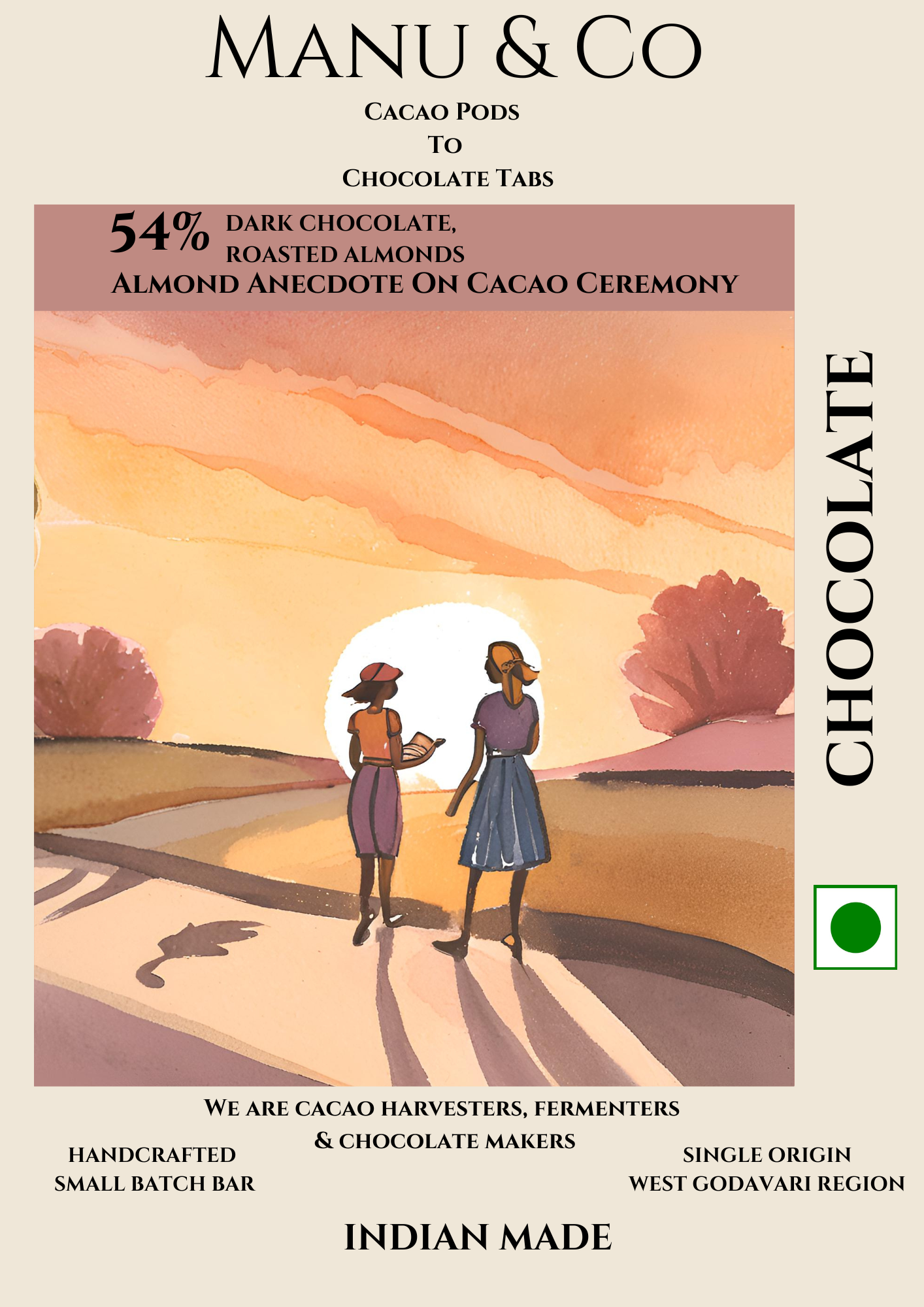 54% Dark Chocolate , Almonds