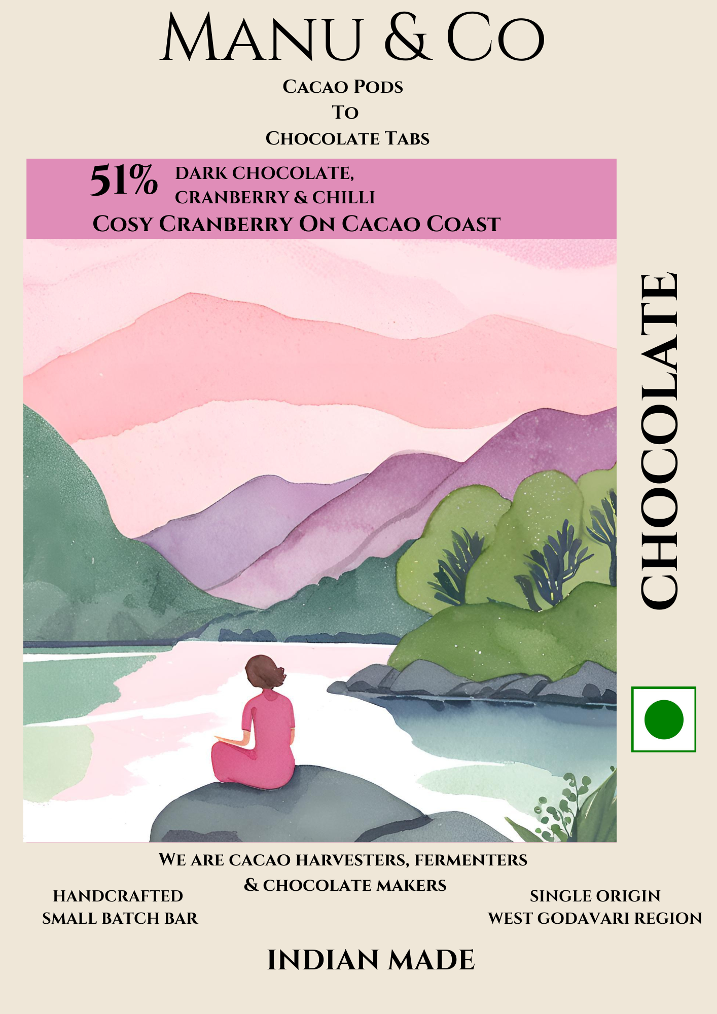 51% Dark Chocolate, Cranberry & Chilli