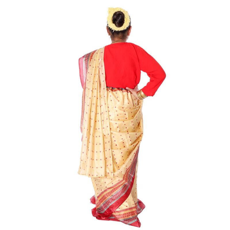 Bihu Dance Saree Fancy Dress Costume Bihu Dance Saree Fancy Dress Costume