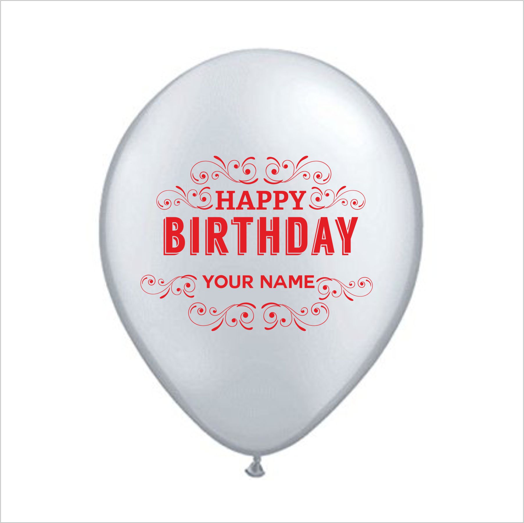 The Magic Balloons store - Personalized Name Printed Birthday Party Balloons with Birthday Boy/Girl Name( pack of 100)-Mulicolor