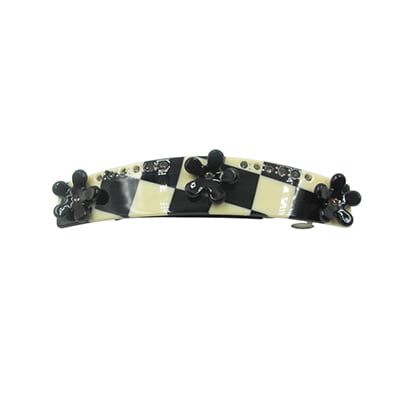 Classic French Barrettes - Black~White Classic French Barrettes - Black~White