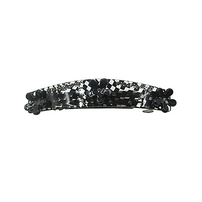 Classic French Barrettes - Black~White Classic French Barrettes - Black~White