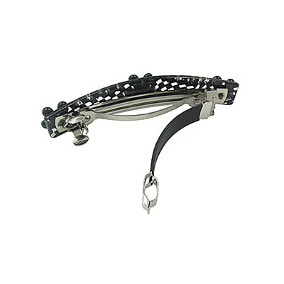 Classic French Barrettes - Black~White Classic French Barrettes - Black~White