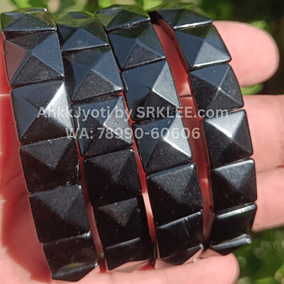 Black Tourmaline Pyramid Bracelet