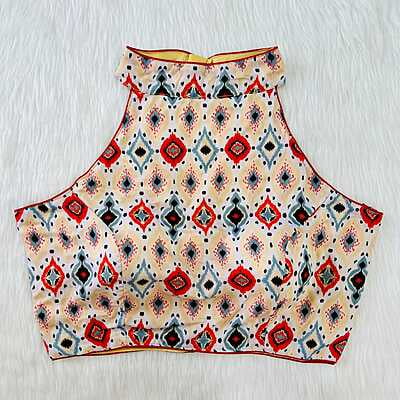 Halter Neck Blouse with cotton lining-8