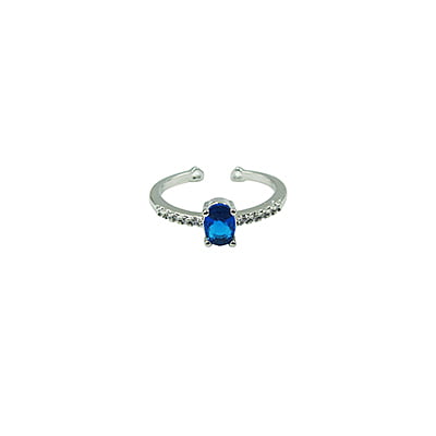 Blue Stone Embellished Finger Ring Blue Stone Embellished Finger Ring
