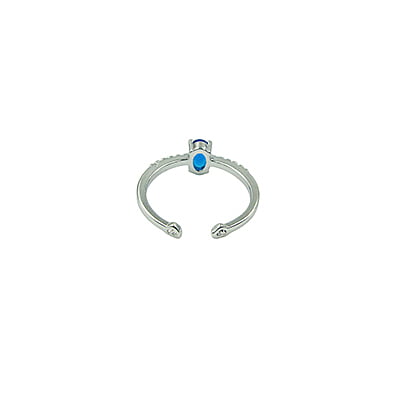 Blue Stone Embellished Finger Ring Blue Stone Embellished Finger Ring