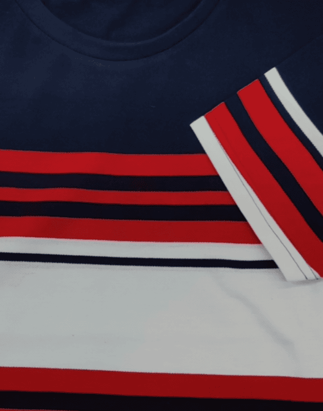 Blue Stripes Round Neck Tshirt
