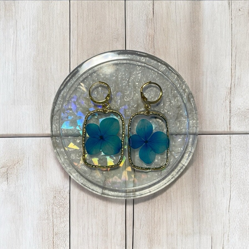 Floral Earring (Blue) Floral Earring (Blue)