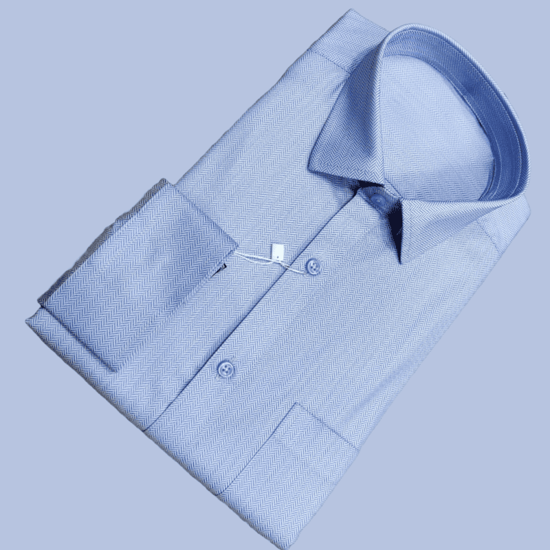 BLUE SELF DESIGN SHIRT