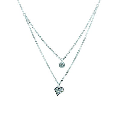 Layered Chain - Bodered Heart Layered Chain - Bodered Heart