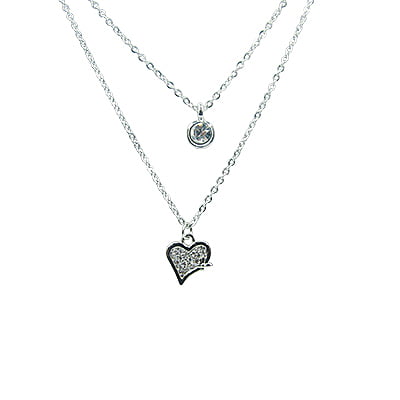 Layered Chain - Bodered Heart Layered Chain - Bodered Heart