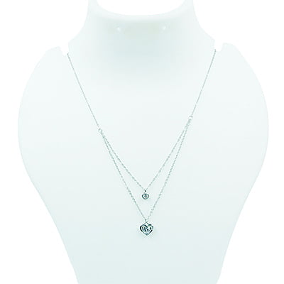 Layered Chain - Bordered Love Text Layered Chain - Bordered Love Text