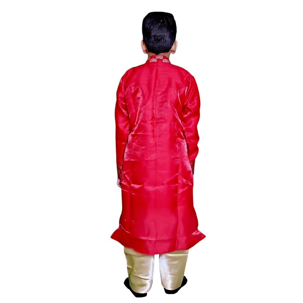 Boy Kathak Dance Costume – Maroon & Golden Fancy Dress