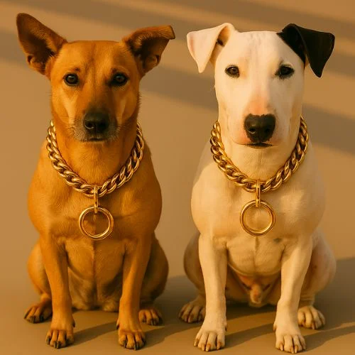 Brass Choke Chain Collar – Heavy-Duty Diamond Cut Gold Finish Brass Choke Chain Collar – Heavy-Duty Diamond Cut Gold Finish