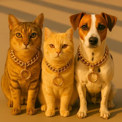 Brass Choke Chain Collar – Heavy-Duty Diamond Cut Gold Finish Brass Choke Chain Collar – Heavy-Duty Diamond Cut Gold Finish