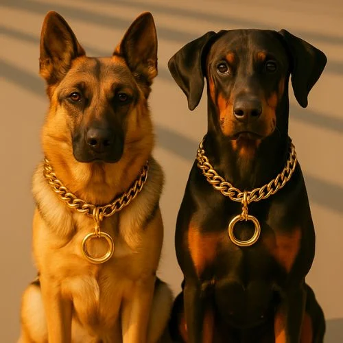 Brass Choke Chain Collar – Heavy-Duty Diamond Cut Gold Finish Brass Choke Chain Collar – Heavy-Duty Diamond Cut Gold Finish