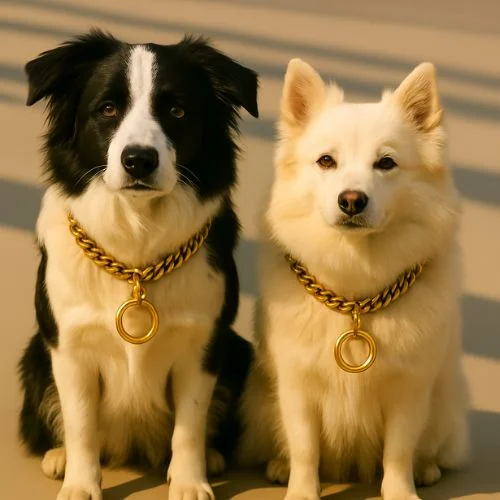 Brass Choke Chain Collar – Heavy-Duty Diamond Cut Gold Finish Brass Choke Chain Collar – Heavy-Duty Diamond Cut Gold Finish