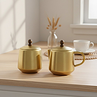 PITAL (BRASS) MILK AND SUGAR POT