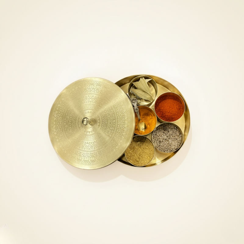 PITAL (BRASS) SPICE BOX
