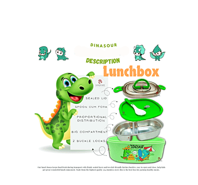 Dinosaur Lunch Box Thermal Stainless Steel 1000 ML Insulation Brunch Munch Box Tableware Set Portable Lunch Containers for Kid Dinosaur Lunch Box Thermal Stainless Steel 1000 ML Insulation Brunch Munch Box Tableware Set Portable Lunch Containers for Kid