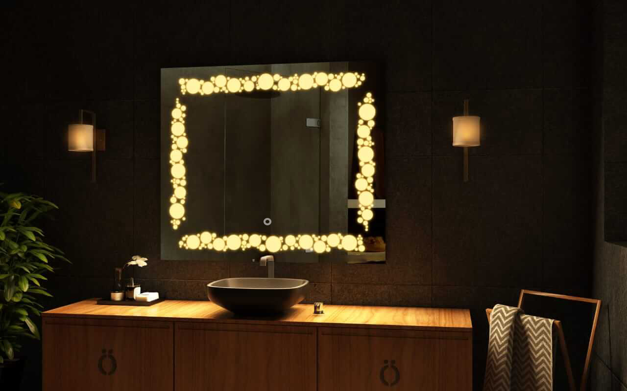 Rectangular LED Touch Sensor Mirror 010