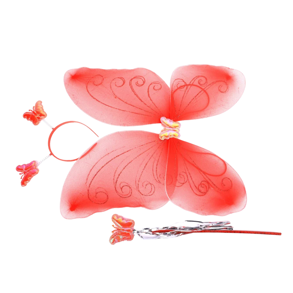Butterfly Fancy Dress Fairy Wings With Butterfly Wand Butterfly Fancy Dress Fairy Wings With Butterfly Wand