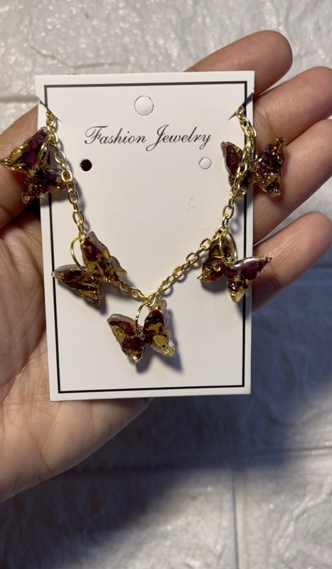Butterfly Rose Necklace