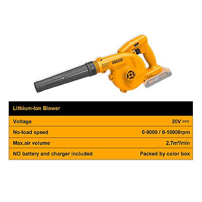 INGCO Lithium-Ion Cordless Blower CABLI20018 (20V)